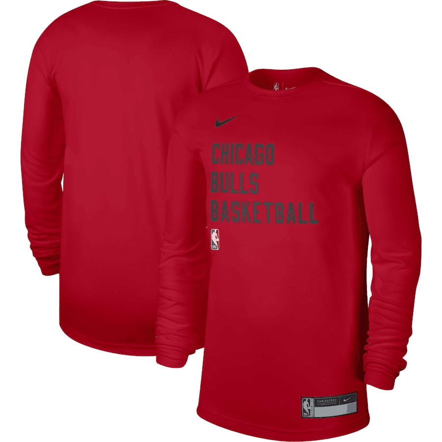 Men's Chicago Bulls Red 2023/24 Legend On-Court Practice Long Sleeve T-Shirt